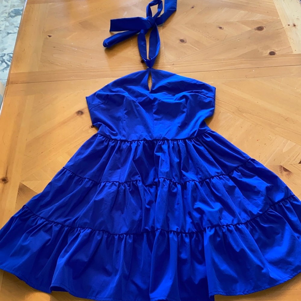 Blue dress with halter top